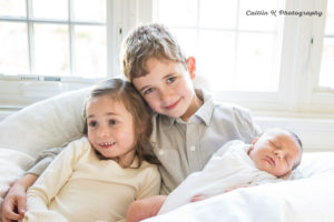 newborn and sibling portrait