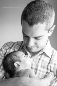 newborn and father photo