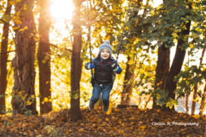 boy on swing