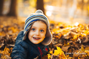 sunset portrait leaves