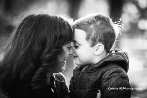 mother and son portrait