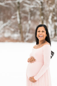 winter maternity session