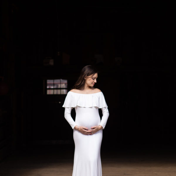 rustic maternity session