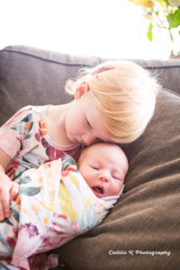newborn and sibling portrait