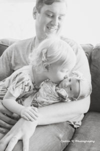 newborn and sibling portrait